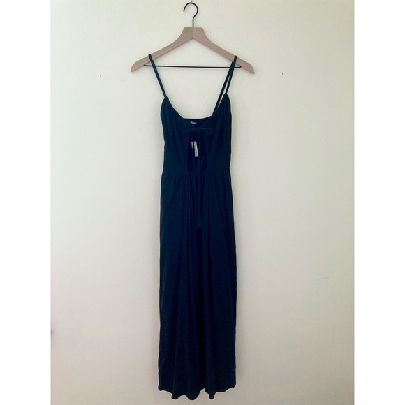 Madewell Tie-front Cut-out Cami Midi Dress NWT - Picture 4 of 5
